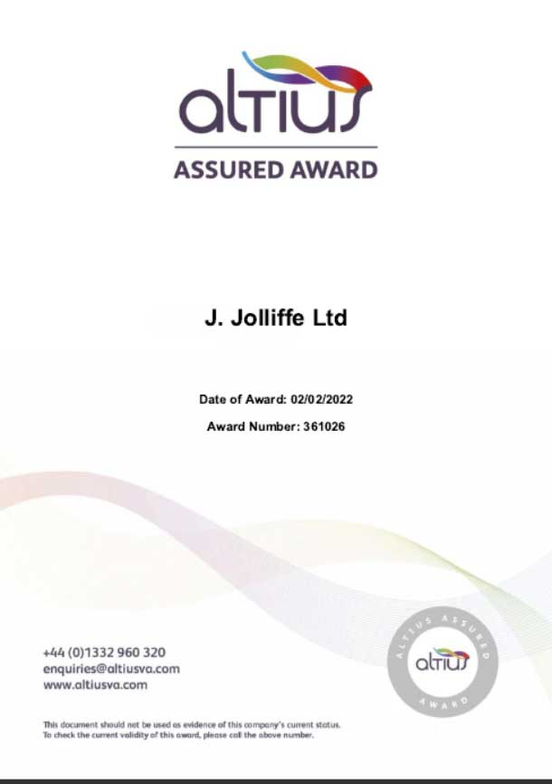 altius certificate